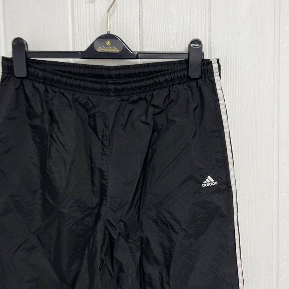 Adidas Men's Straight Leg Black Three Striped Track Pants ankle zip Size XL - Picture 13 of 13
